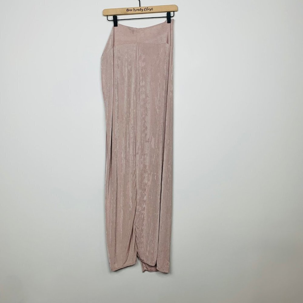 Fashion Nova | NWOT Make Them Jealous Maxi Wrap Skirt Cream Blush - Picture 5 of 8